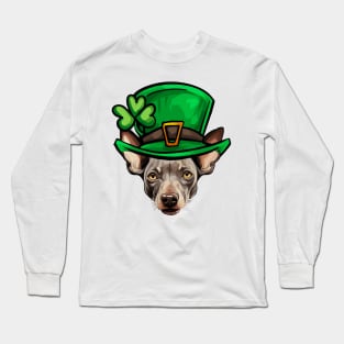 Funny St Patricks Day Hairless Terrier Long Sleeve T-Shirt